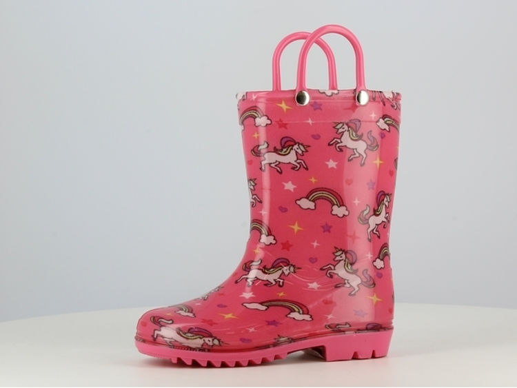 Picture of B842920- GIRLS UNICORN RAINBOOTS / WELLIES (25-30)